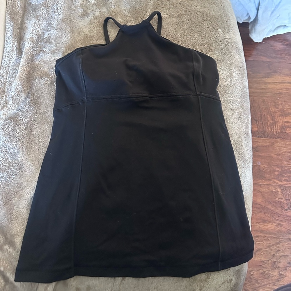 Lululemon black vintage high neck halter workout top